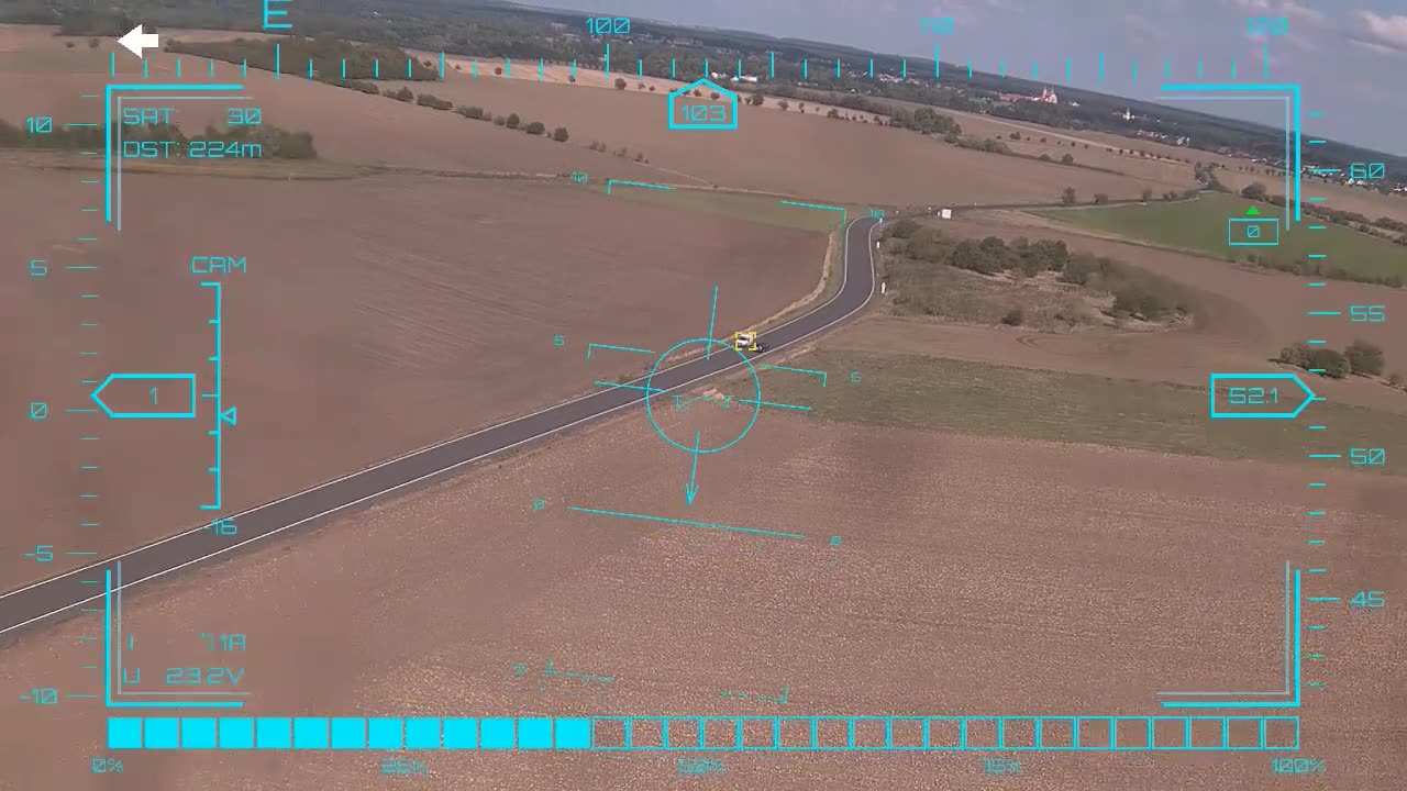 Longest run of the flight — onboard AI target lock and real-time tracking from a UAV, FPV goggles DVR