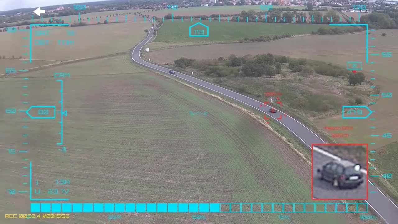 Dark estate, the whole run — onboard AI target lock and real-time tracking from a UAV, FPV goggles DVR